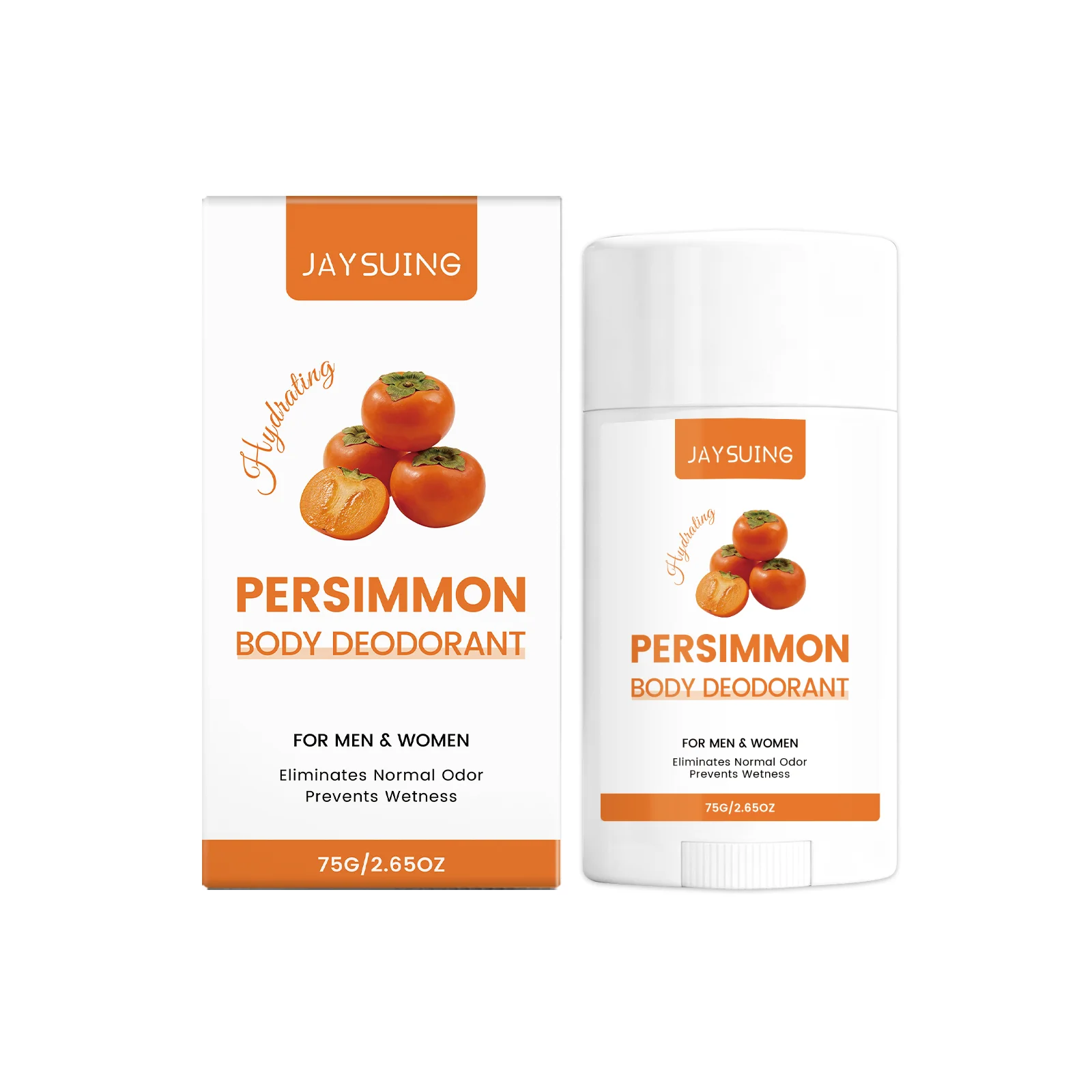 Persimmon Deodorant Stick Remove Body Odor Reduce Underarm Sweat Non-Sticky Lasting Refreshing Fragrance Body Deodorant Stick