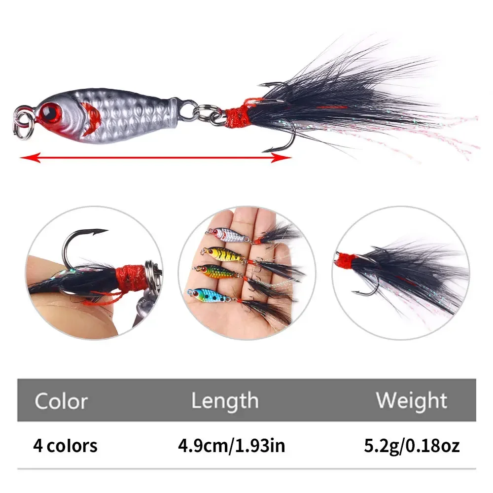 Fishing Lures Micro Metal Plate Mini Blade Bait Bionic Fish Minnow Casting Ice Saltwater Carp Bass Pike Walleye Muskie Perch