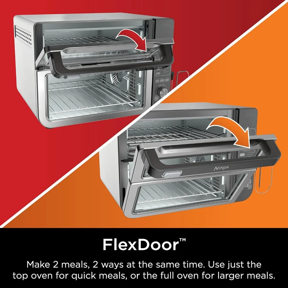 DCT451 12-in-1 Smart Double Oven with FlexDoor, Thermometer, FlavorSeal, Smart Finish, Rapid Top Convection and Air Fry Bottom