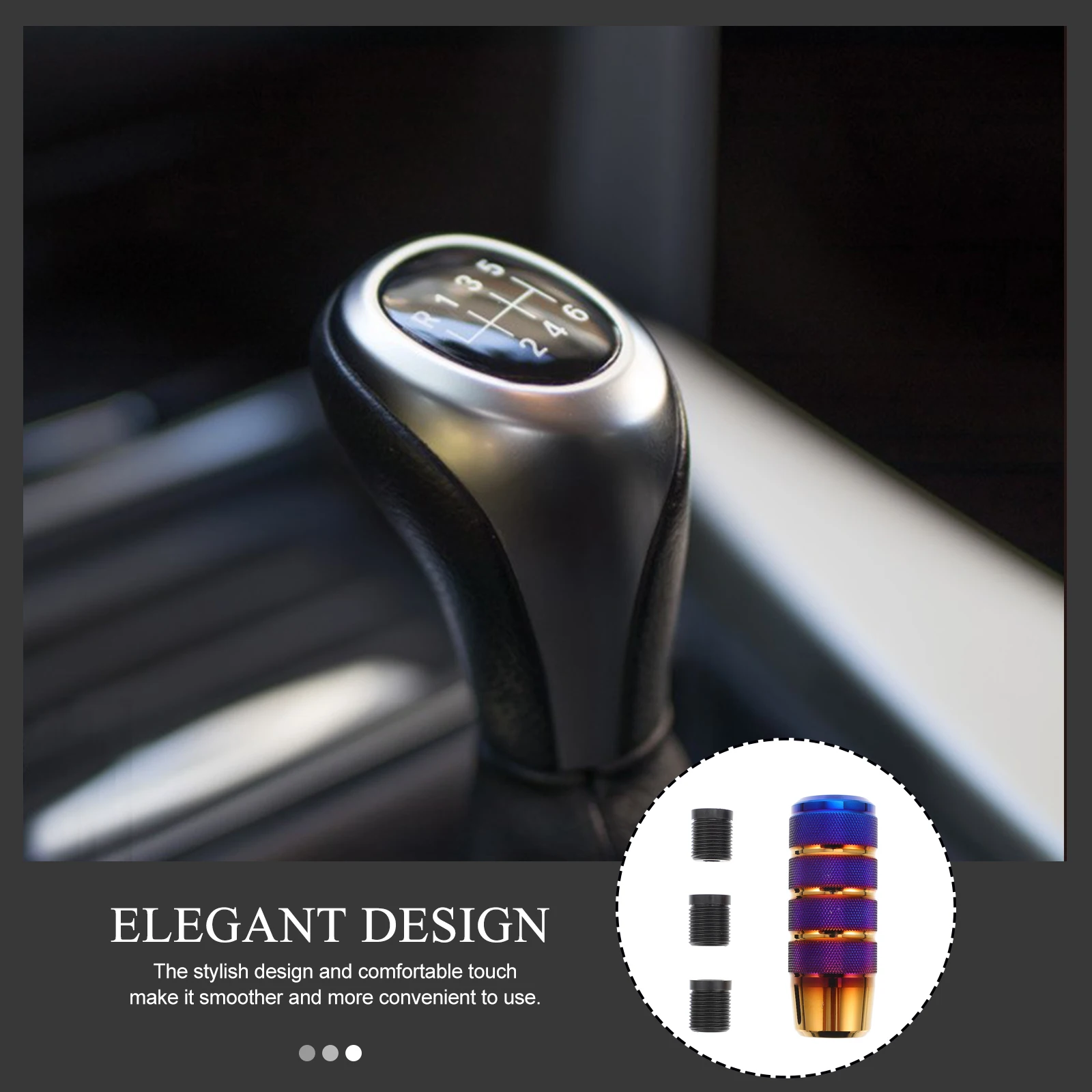 

1pc Aluminum Alloy Gear Head Knob Car Handle Lever Non- Car Handle Knob Accessories Interior Parts