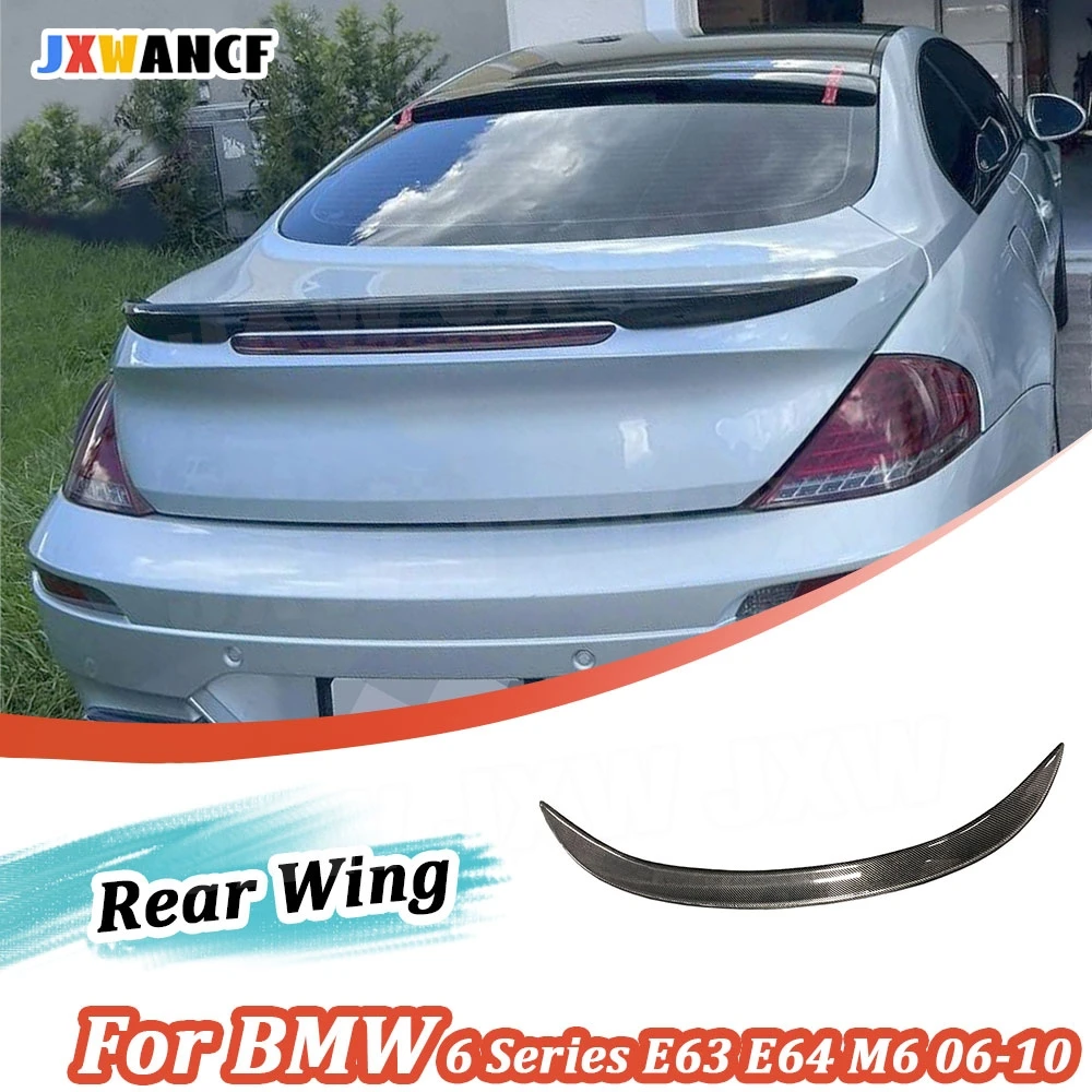 

JXWANCF Carbon Fiber / FRP Rear Spoiler Boot Wings for BMW 6 Series E63 E64 M6 2006 - 2010 FRP Car Rear Chin Spoiler Styling