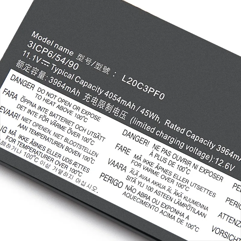 L20C3PF0 45WH 4054mAh بطارية كمبيوتر محمول لينوفو IdeaPad 3-14ITL6 ALC6 V14 V15 V17 G2-ALC IJL ITL L20L2PF0 L20M3PF0 L20M2PF0 جديد