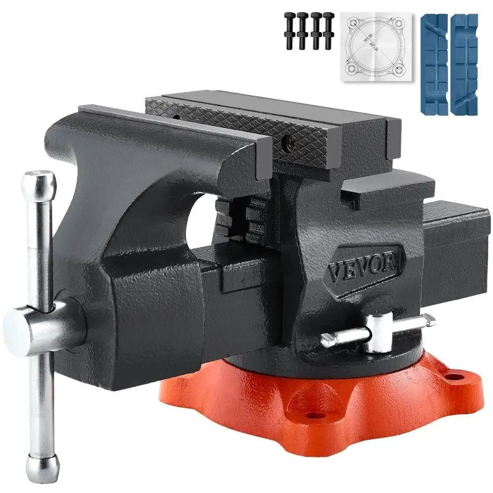 

Heavy Duty 5.5 Bench Vise Ductile Iron Swivel Locking Base Multipurpose for Workbench