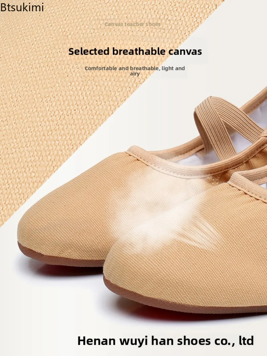 Quality Dancing Shoes for Women Adult Soft Soles Middle Heel Ballet Jazz Dance Belly Yoga Latin Dance Shoes Teachers's Shoes