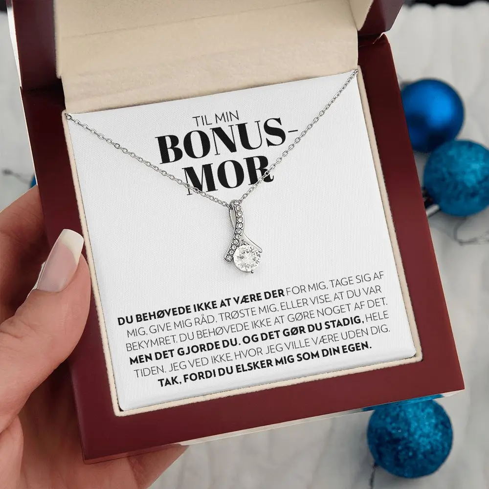 To My Bonus Mom Mother Necklace Gift Women Mor Love Drop Pendant Necklaces Fashion Jewelry 2025 New Hot Dropshipping