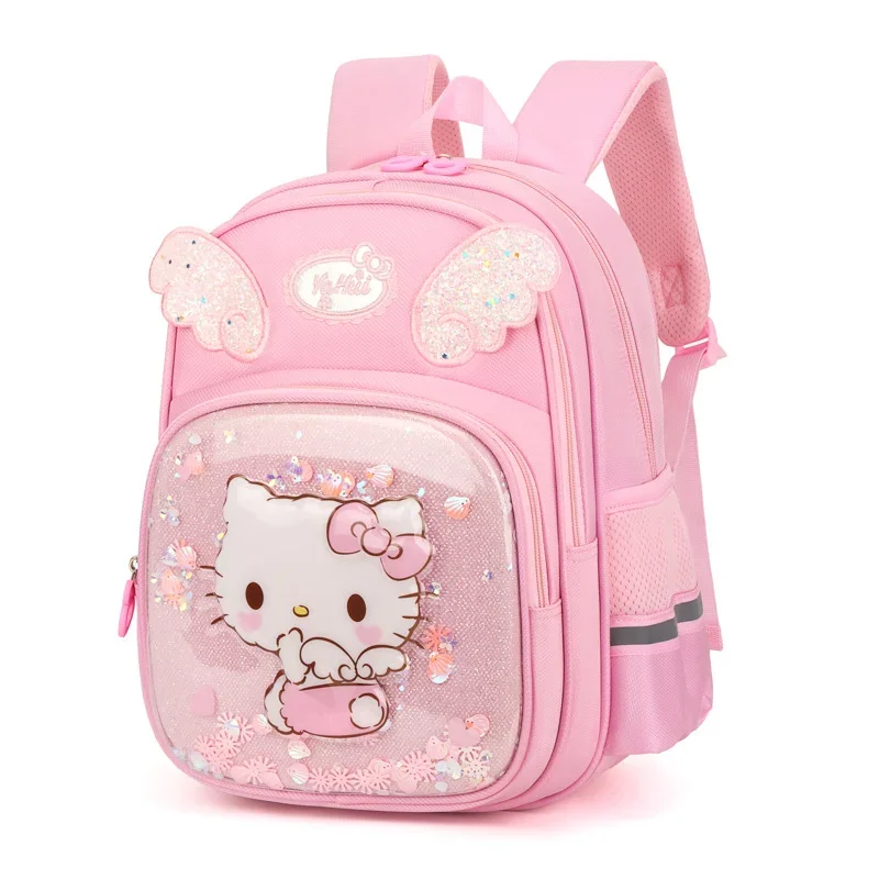 Sanrio Hello Kitty schattige en lieve studentenschooltas Kuromi cartoonprint fris drijfzand rugzak met grote capaciteit