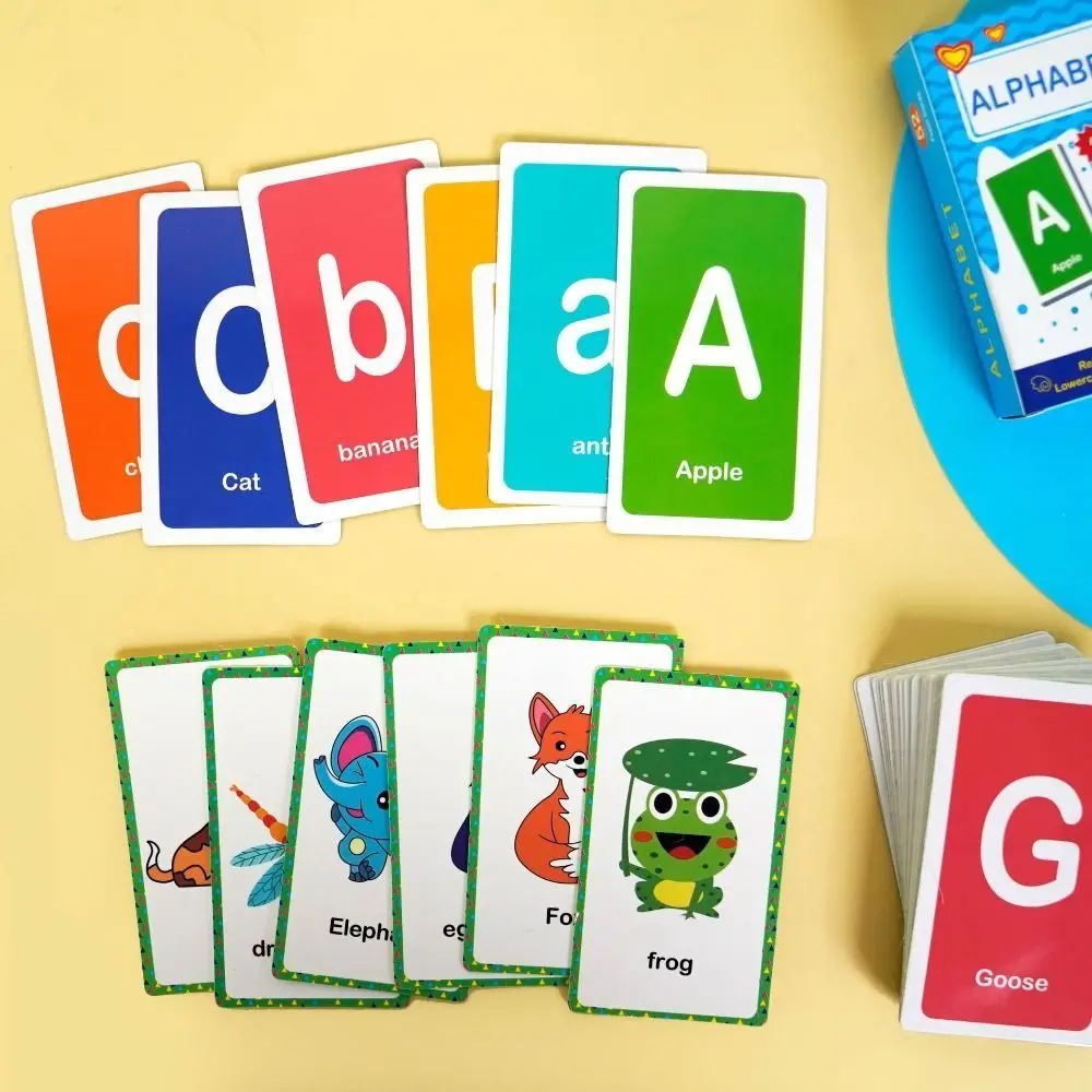 Cartes d'ApprentiCumbria Montessori pour Bébé, Jouets Interactifs en Papier, Formation nitive, Lettres de l'Alphabet ABC