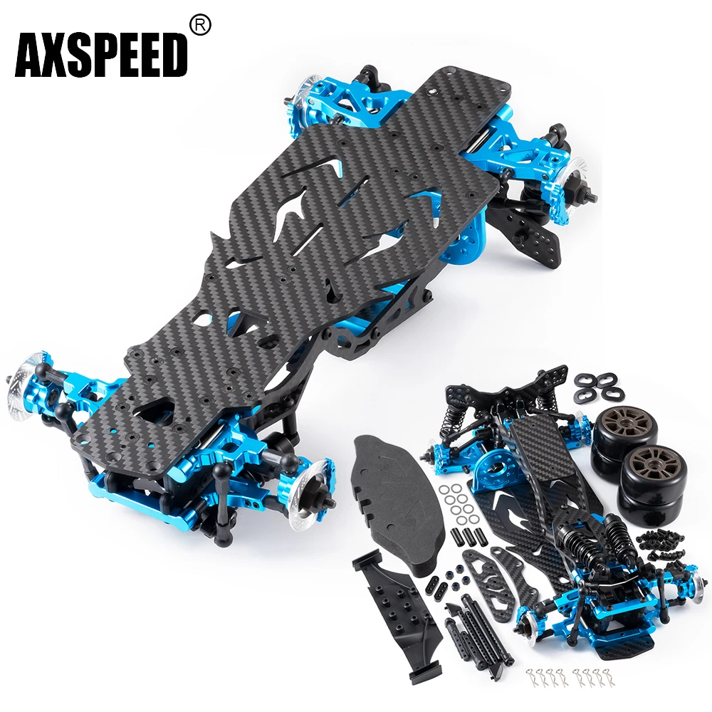 AXSPEED RC Car Sakura D5 4WD 1:10 RC Car Carbon Fiber Frame DIY KIT Super Rear Drive Drift High Speed Racing Frame