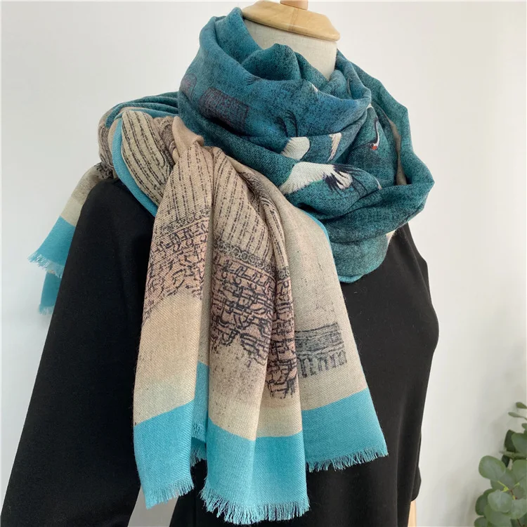 Designer Scarf Women Luxury Pashmina Shawls Scarf Designer Luxury Winter Brand Cashmere 100*200 Scarf Shawls