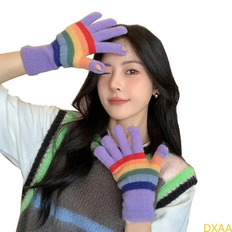 

DXAA Winter Touchable Screen Gloves Women Full Finger Gloves Outdoor Cycling Gloves