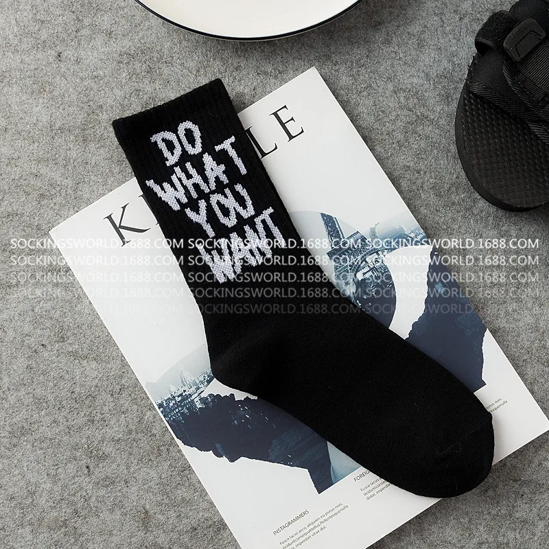 Hip Hop Socks Mens High Quality Cotton Letter Socks Streetwear Casual Skateboard Sock Unisex Harajuku