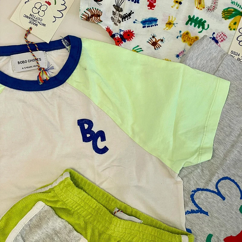 2024 New Children\'s Clothing Set Boys Casual T-shirts and Girls Cartoon Printed Shorts Set Kids Summer Clothing Set