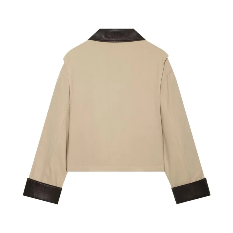 Women's Jackets Coat Autumn Winter Casual Color-blocking Long Sleeve Buttons Pockets Coats Fashion Vintage Female Outerwear