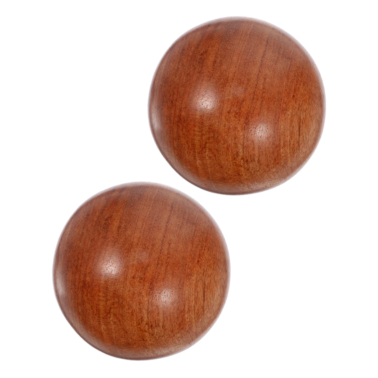 

2Pcs Mini Red Rosewood Massage Balls Portable Hand Therapy Spheres for Acupoint Stimulation Stress Relief Fitness Tool