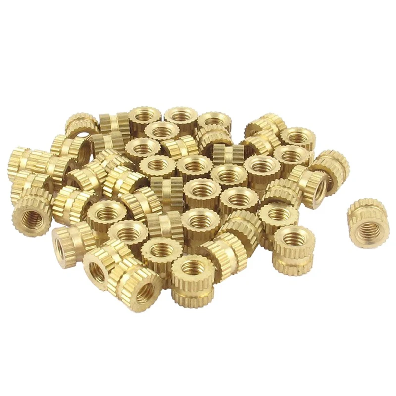 JHD 100 PZ M3 X 3 Mm Filettatura Femmina Ottone Zigrinato Inserto Filettato Dadi di Incorporamento e 100 PZ M2 X 3 Mm