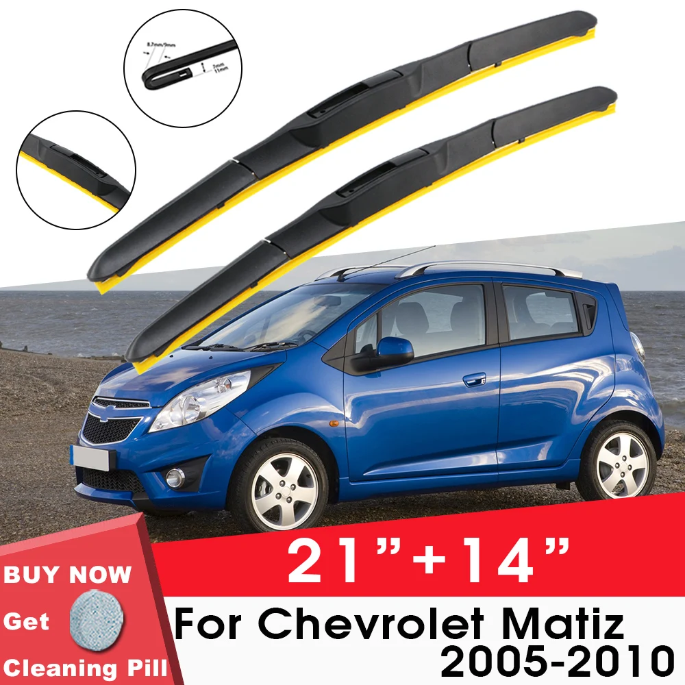 Car Wiper Blade Front Window Windshield Silica Gel Refill Wiper For Chevrolet Matiz 2005-2010 21