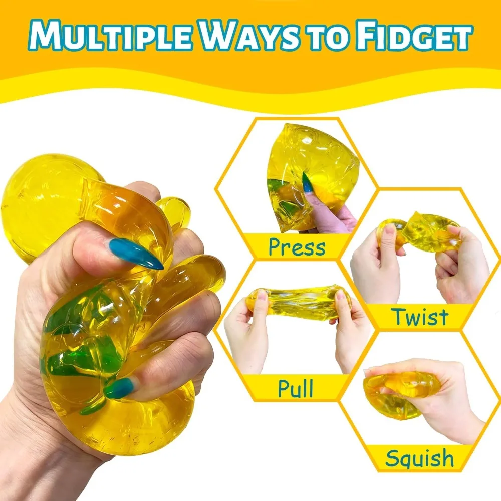 Taba Squishy Honey Cheese Stress Balls Sensory Fidget Toy Slow Rise Squeeze Toys for Kids and Adults Stress Relief Party Favors