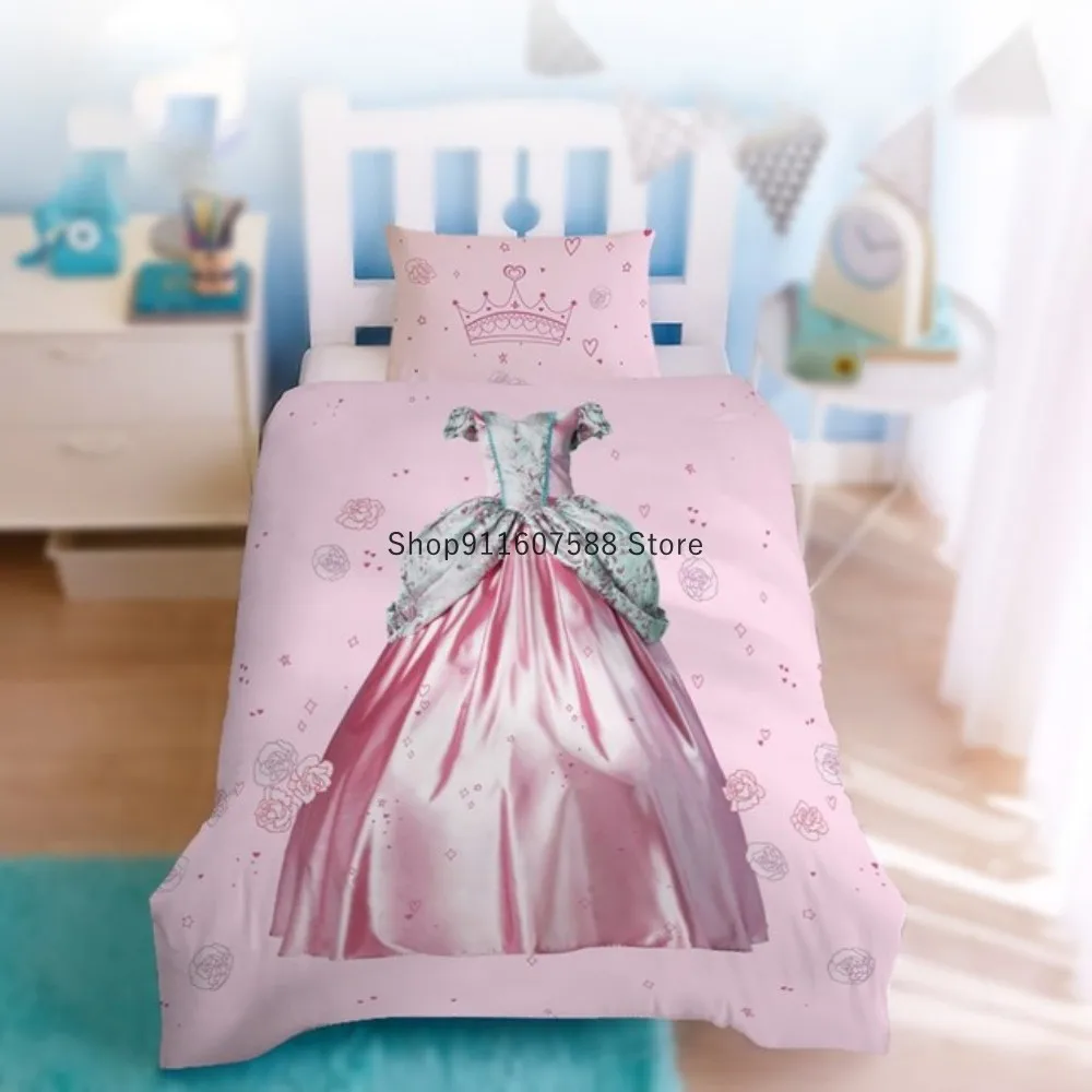 

Cartoon Dancing Princess Dress Bedding Set Girl Playful Duvet Cover For Children Bedroom Decor Home Textiles Dropshipping Lovely