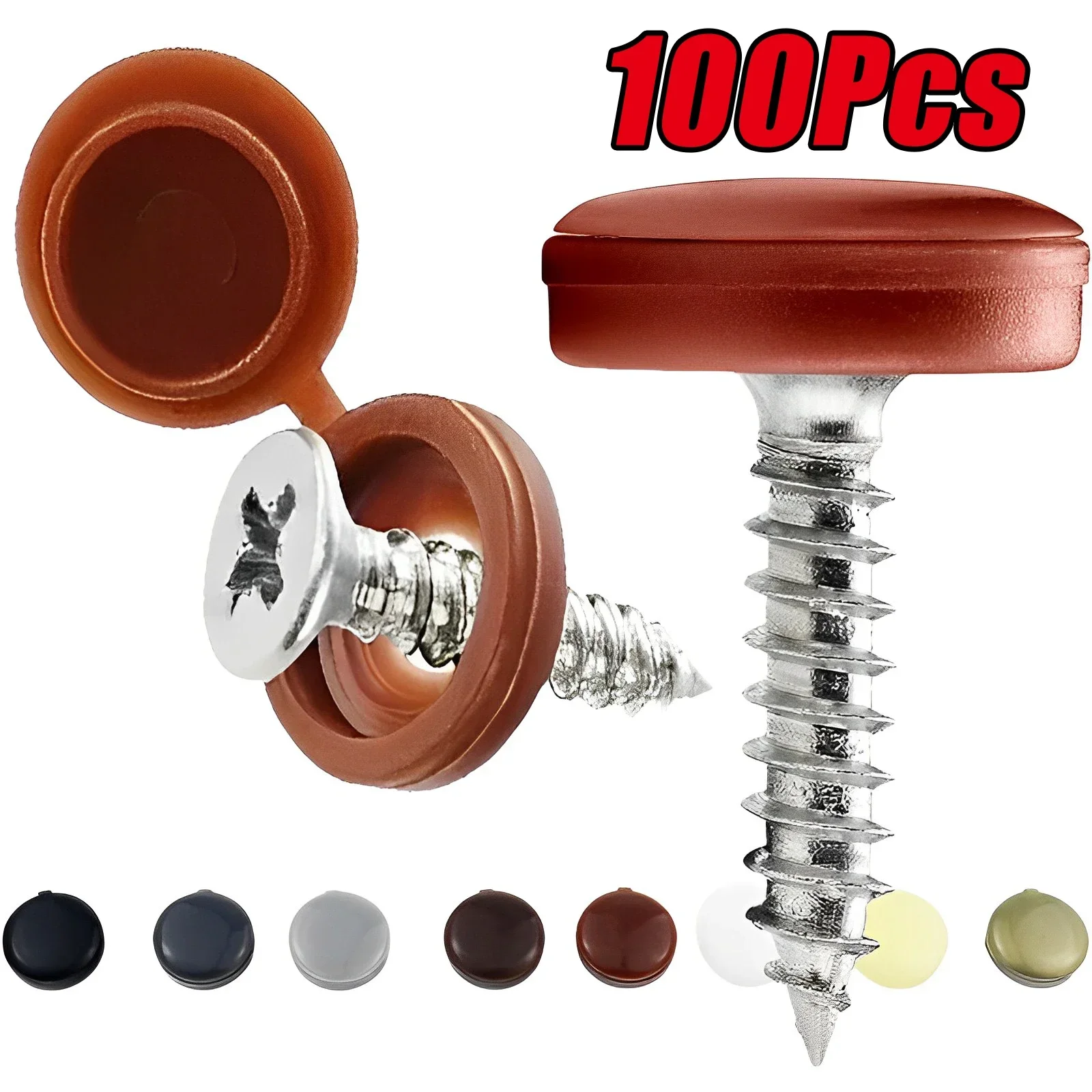 Plastic Nails Screw Cap Decorative Covers 7 Colors Car Nut Nails Protective Caps Self-tapping Screws Cover Furniture Hardware