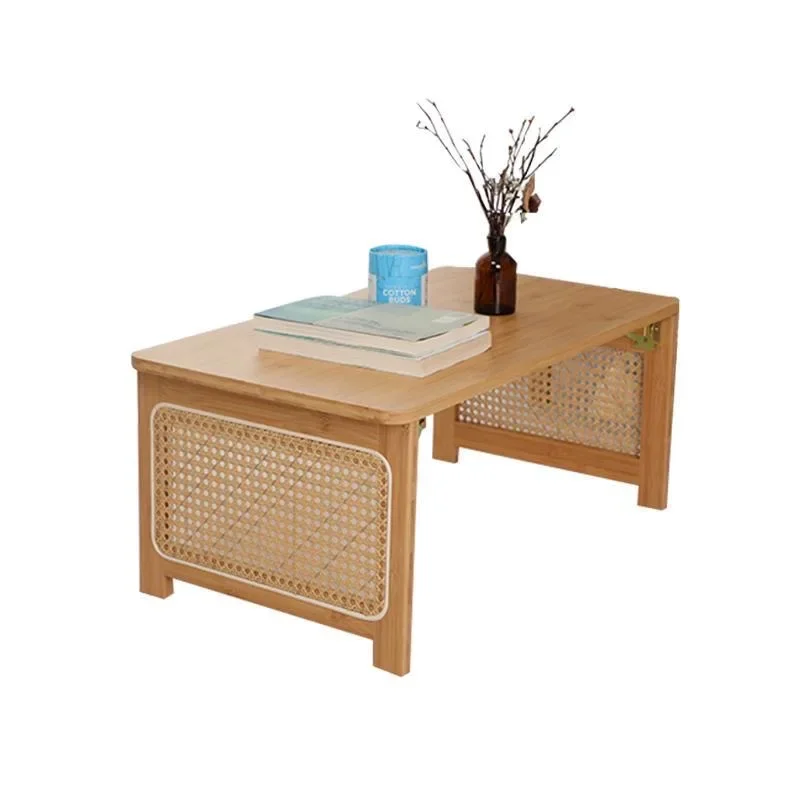 For Multi Folding Bamboo-Tee Tisch Für Wohnzimmer Boden Stehend Low Minimalist Isch Kompakt Tatami Kaffee Klapptisch Bet