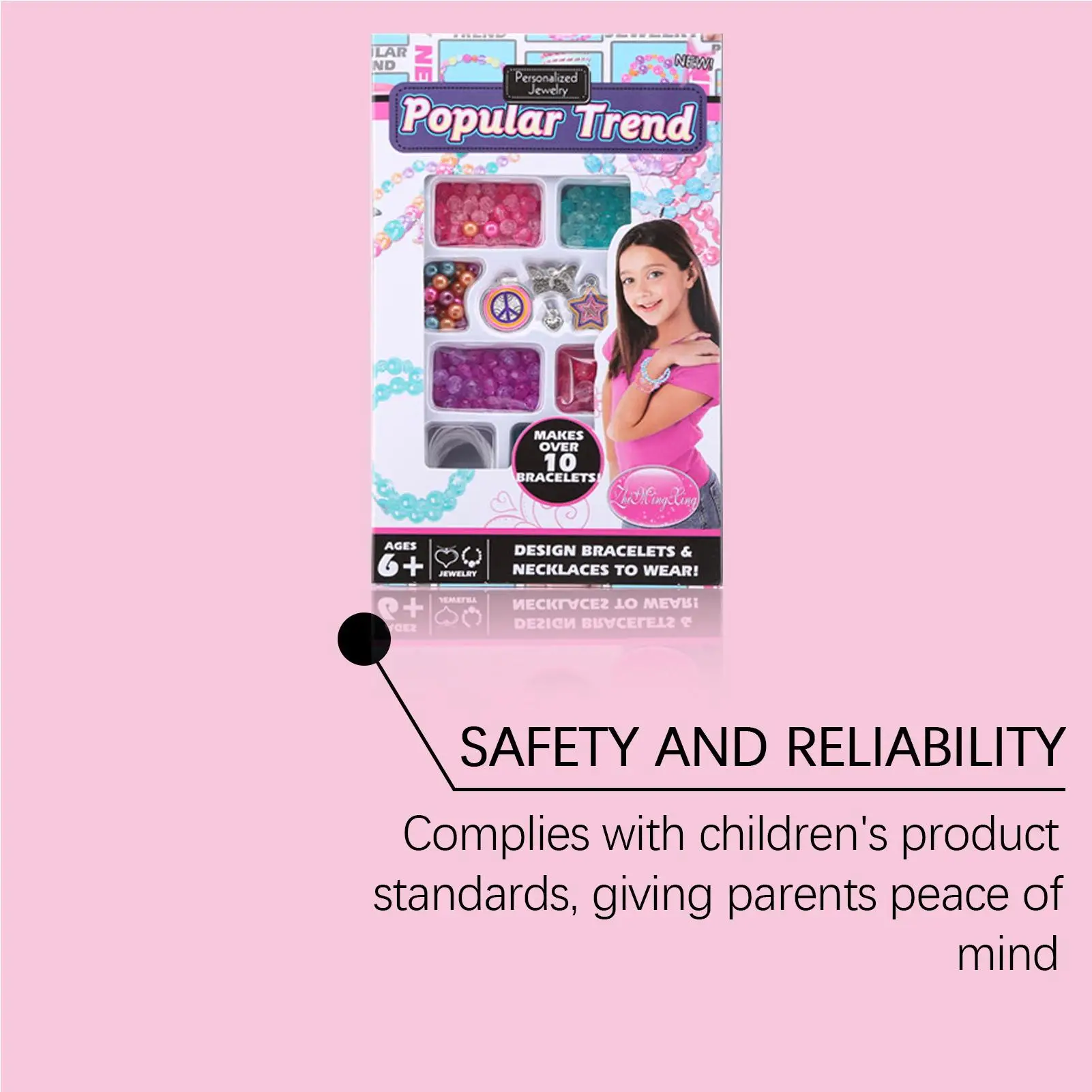 여아용 DIY 팔찌 만들기 키트 어린이 미술 및 공예 보석 끈 엮기 세트 장난감 6-12세 선물용