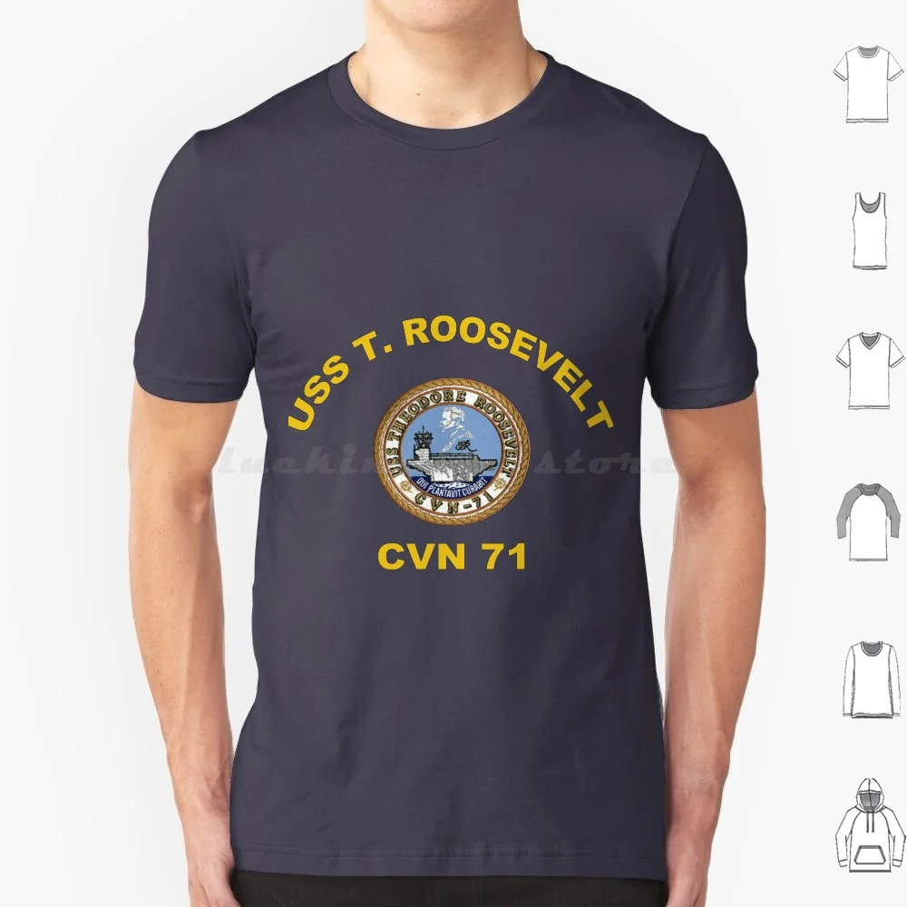 Uss Theodore ( Cvn-71 ) Crest For Dark Colors T Shirt 6xl Cotton Cool Tee A 4 Aviator Carrier Cva Uss Theodore Cvn 70 Pre