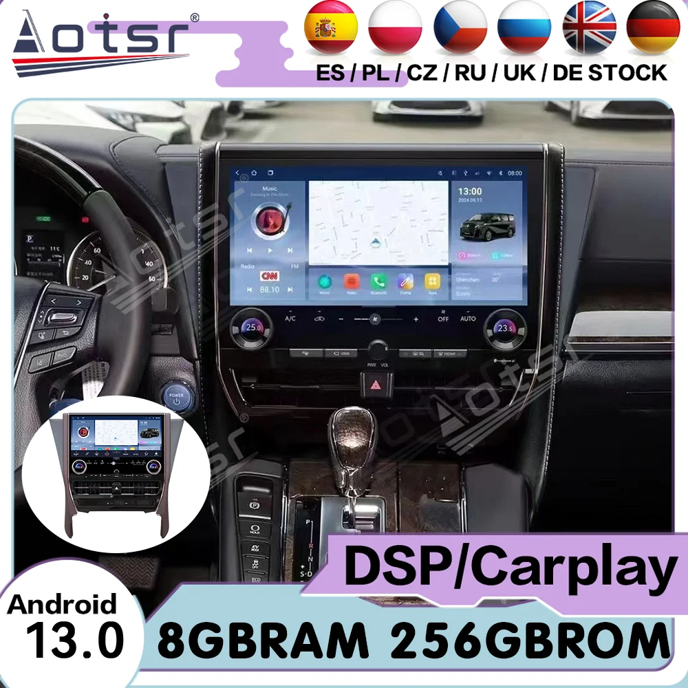 Car Multimedia Player Android For Toyota Alphard 30 Series 2015~2017 35 Series 2018~2019 GPS Navi Car Radio Receiver Head Unit