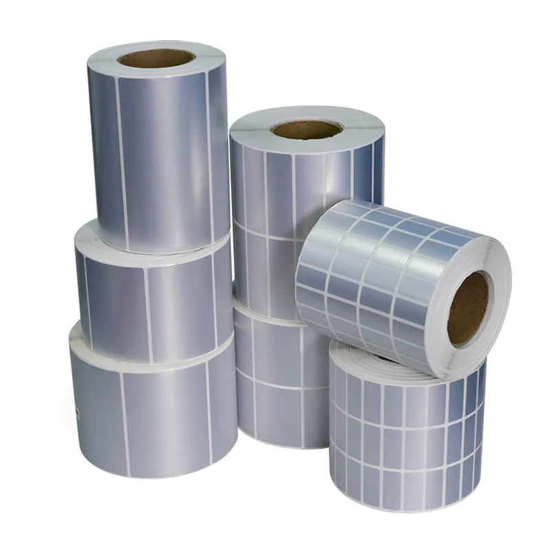 

Matt silver self-adhesive label 15-60 width 100x80x70x60x50x30x20x10 Matt silver PET label paper