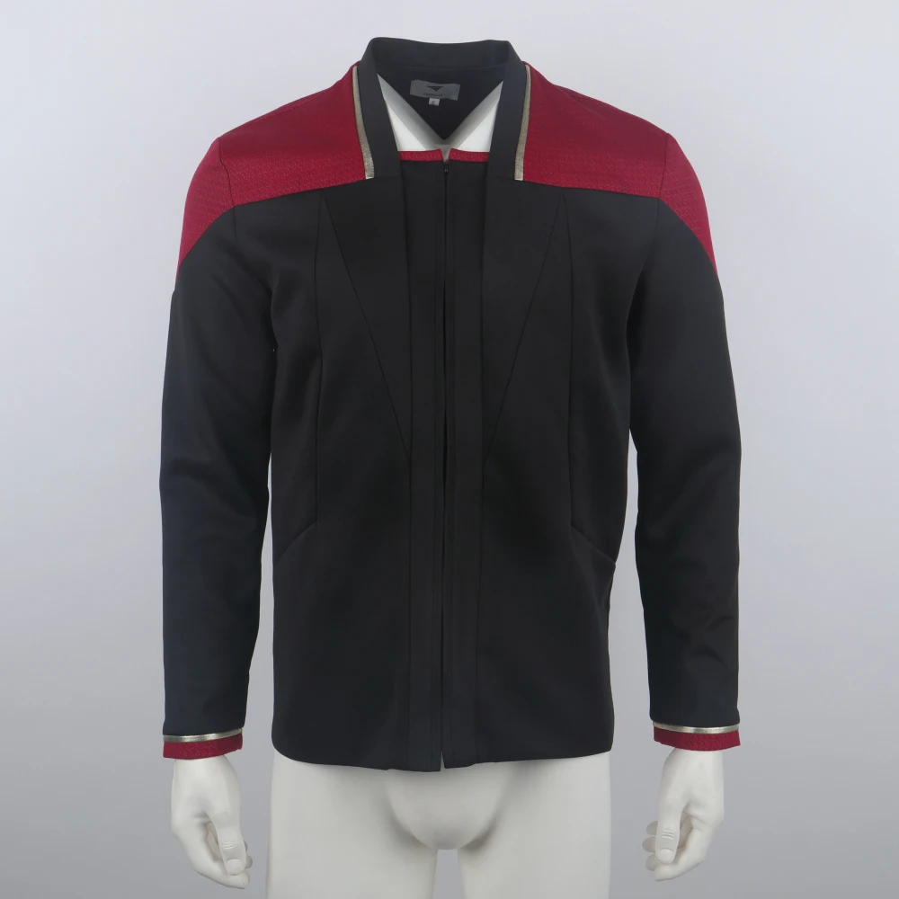 Cosplay for Picard 3 Admiral Captain Red Dress Jacket Starfleet Uniforms Shirts Costumes Halloween Party Prop