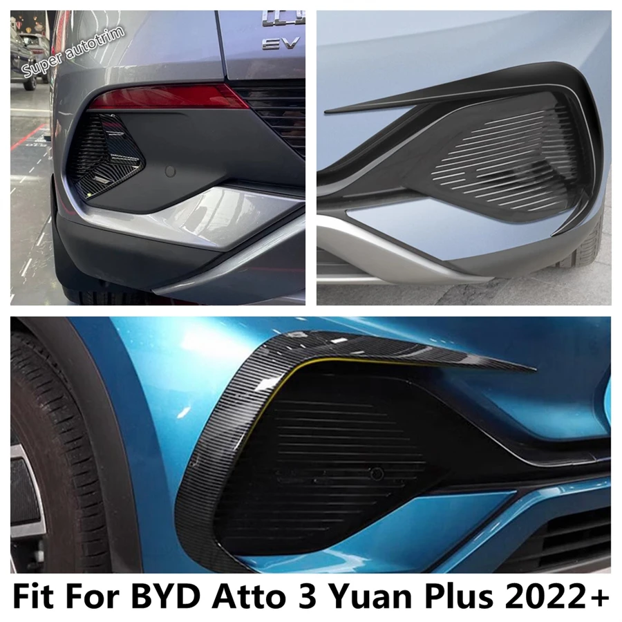 

Front Bumper Air Knife Fog Lamp / Rear Fog Light Eyebrow Cover Trim For BYD Atto 3 Yuan Plus 2022 2023 2024 Accessories Exterior