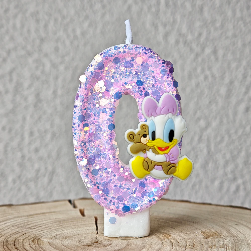 Schattige Donald Duck kaars nummer 0-9 voetbalkaars Donald Duck taartdecoratie jongens verjaardagsfeestje voor kinderen babyshower decoraties