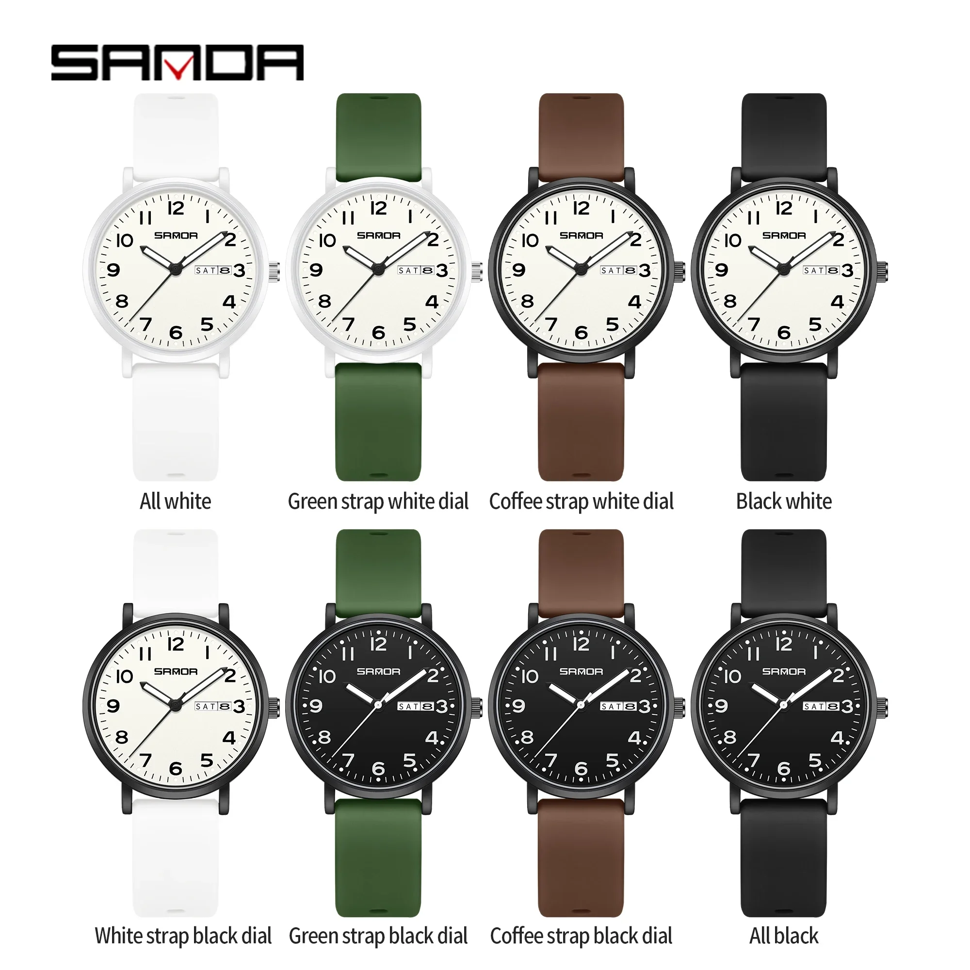 SANDA SD1143 Orologio al quarzo per studenti Orologio da polso sportivo all'aperto resistente alla moda semplice e leggero per ragazzo e ragazza Miglior regalo