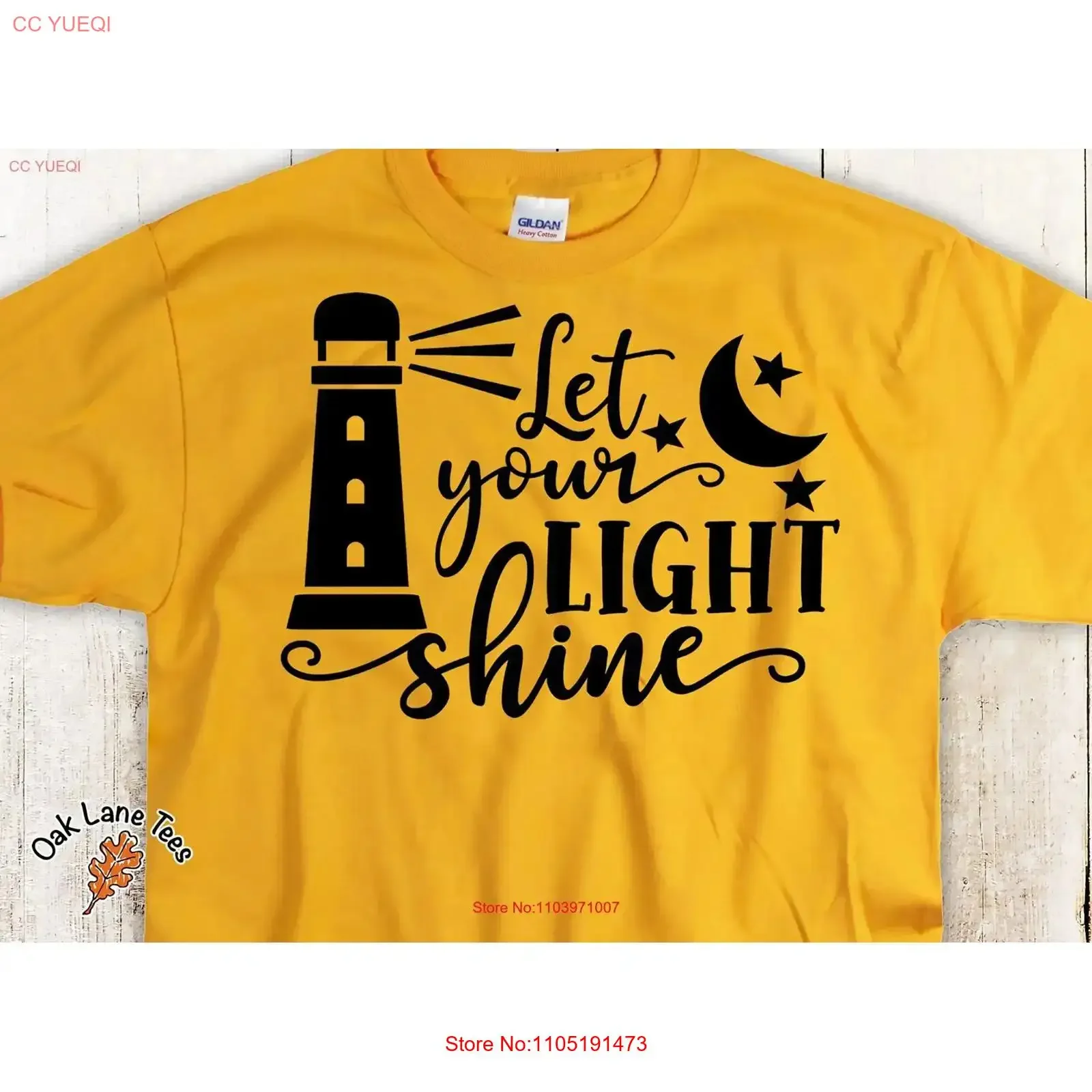 LET Your Light SHINE UNISEX T Shirt Summer Inspirational s Lighthouse vintage Washed Soft designer clothes Breathable