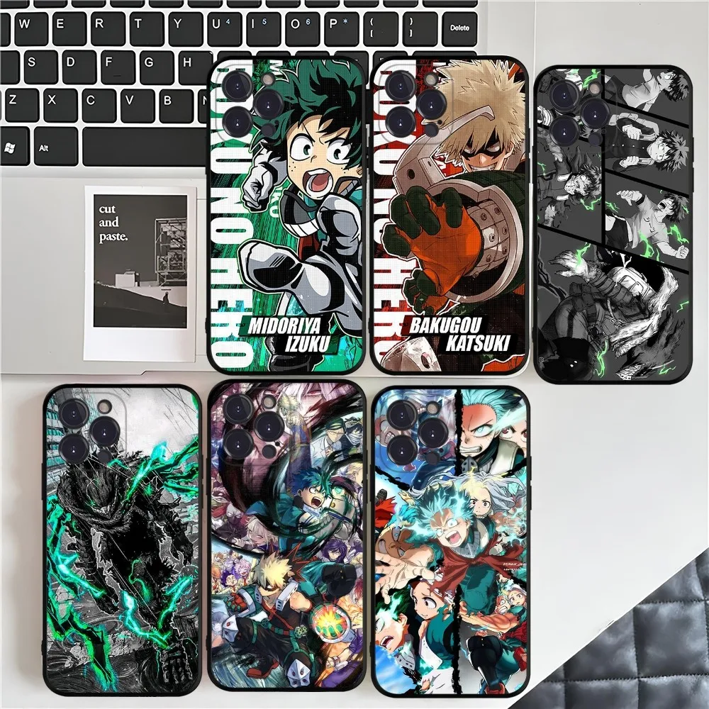 

My Hero Academia Phone Case For iPhone 15 14 11 12 13 Mini Pro XS Max Cover 6 7 8 Plus X XR SE 2020 Funda Shell