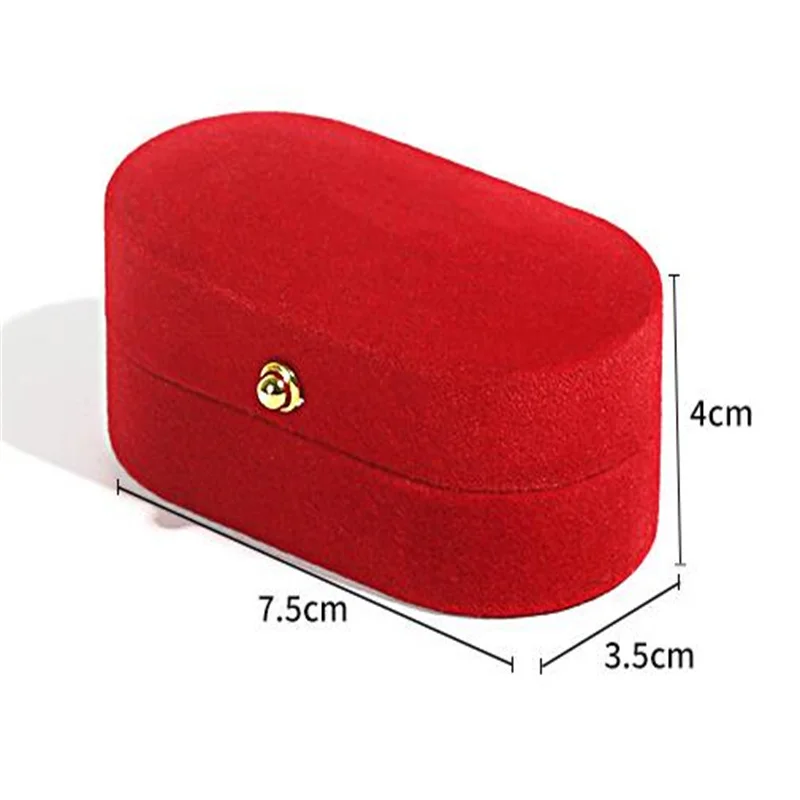 Velvet Wedding Ring Pair Box, Elegant Storage Solution