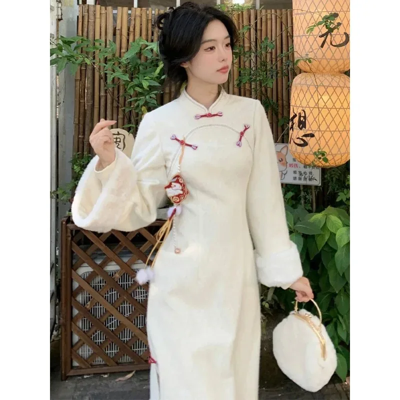 Xgoth-Conjunto de vestido de estilo chino, vestidos Cheongsam con cuello levantado y corte en A, chalecos rojos Vintage, conjuntos de dos piezas sexys y puros