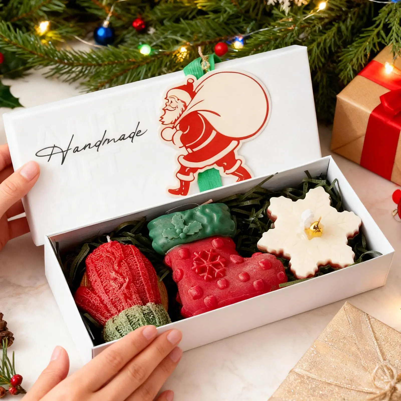 

Аромат ручной работы Свеча в форме оленя Рождественский набор свечей для ароматерапии Рождественский сувенир практичный небольшой подарочный набор