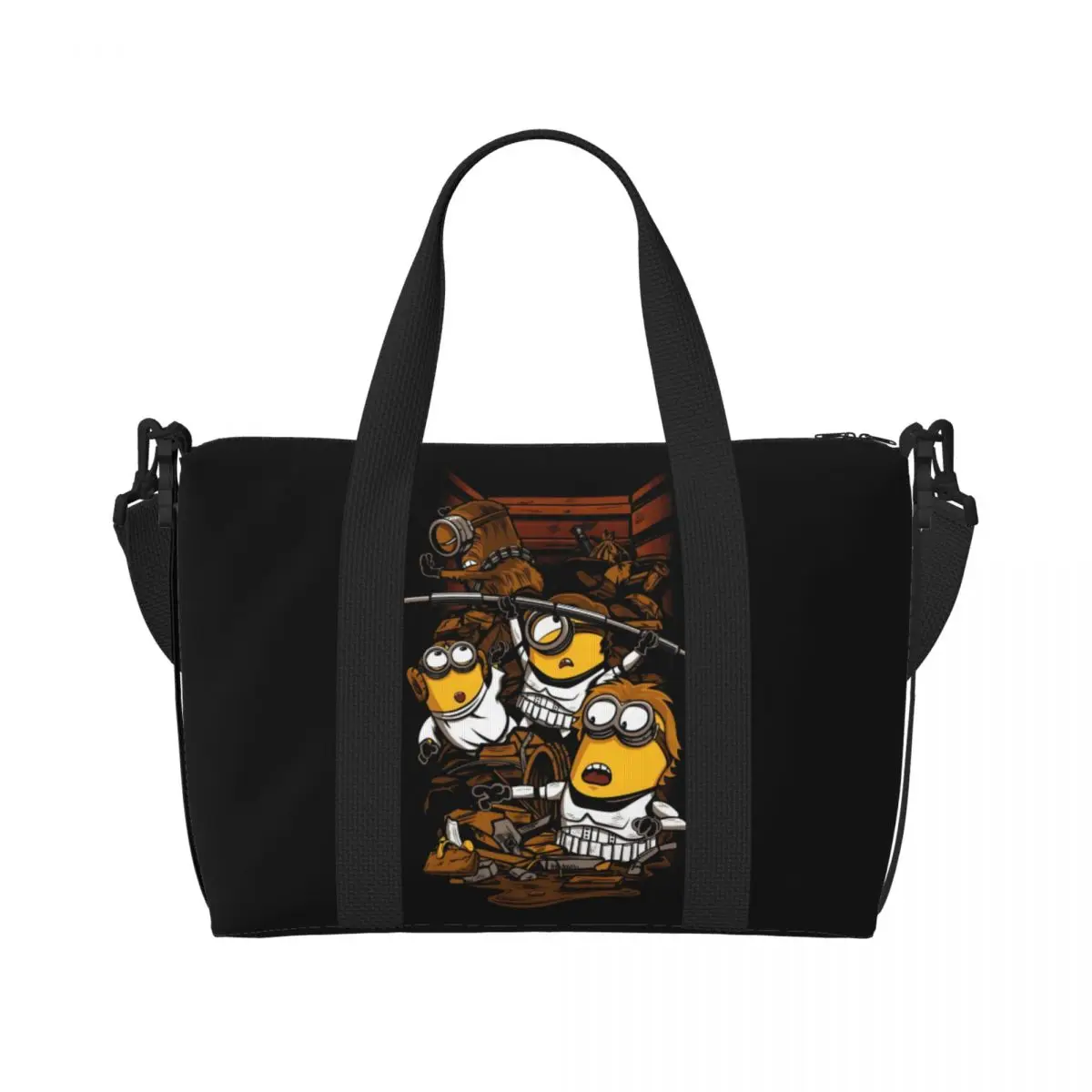 

Женская большая сумка M-Minions на заказ, большая вместительная пляжная дорожная сумка через плечо с героями мультфильмов