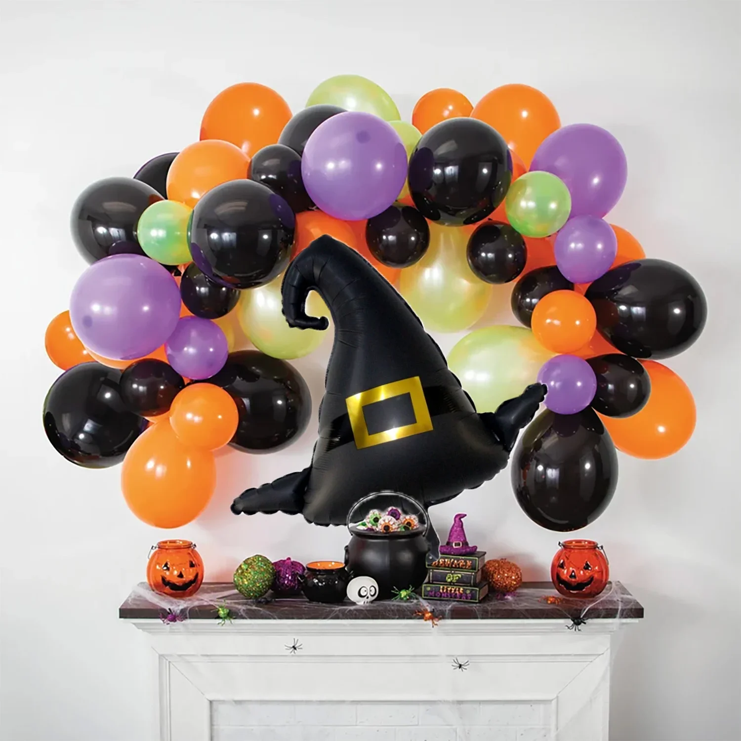 Das 64-teiliges Halloween-Ballon-Set enthält einen Aluminiumfolienballon, geeignet für Halloween-Party-Dekorationen, Geburtstagsfeiern