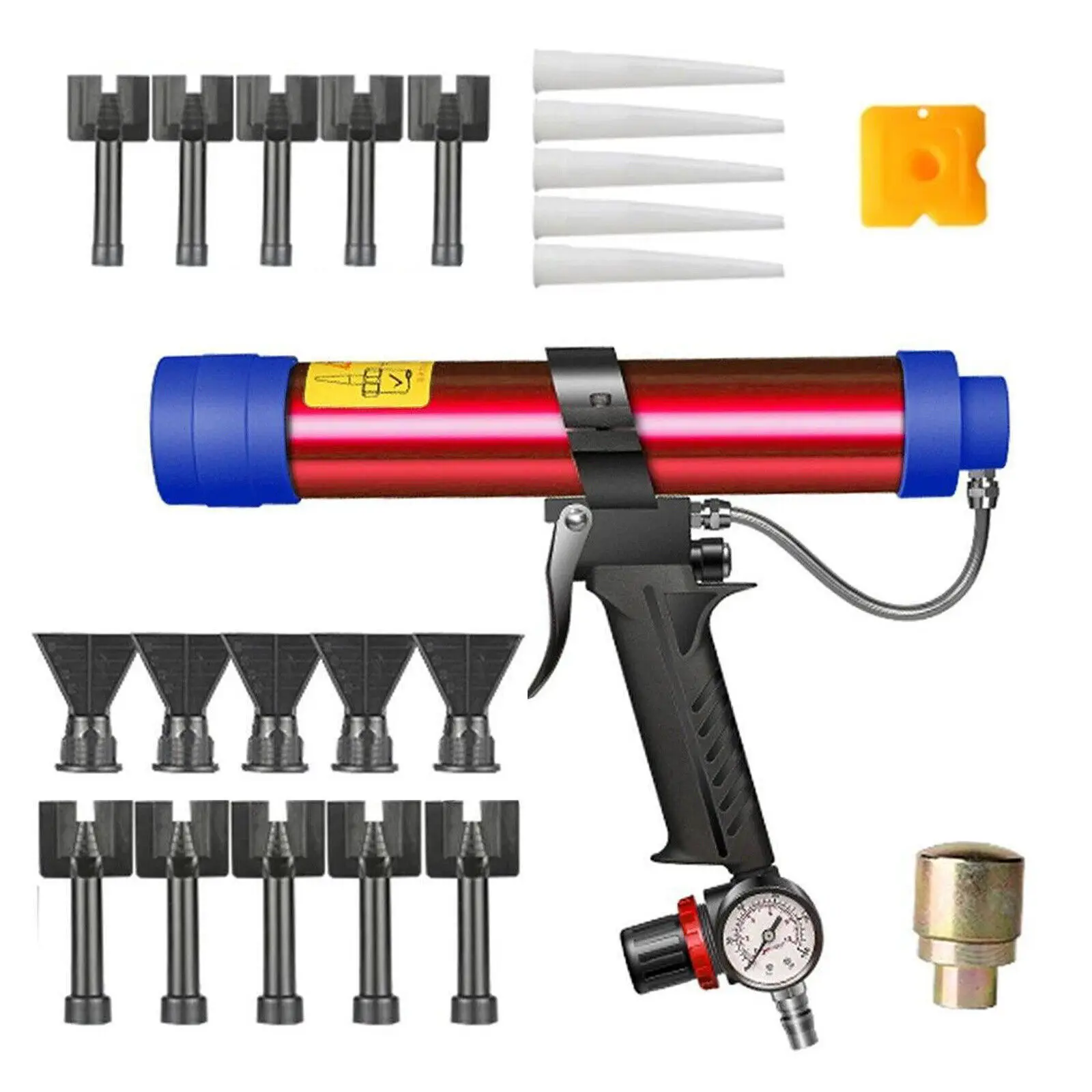 

Adjustable Pneumatic Seam Sealer Glue Gun Air Rubber Tool 310ml Hard Sealant