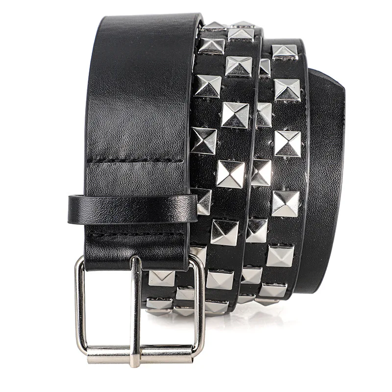 1Pc Modieuze Unisex Klinknagel Riem Punk HipHop Rock Y2K Stijl Dopamine Kleur Knappe Straat Casual Dagelijkse Slijtage Riem, Voor Mannen Vrouwen