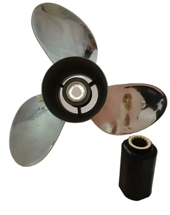 

3 blades 14 1/2X19 RH Interchangeable Stainless Steel boat Propeller OUTBOARD PROPELLER MARINE underwater PROPELLER