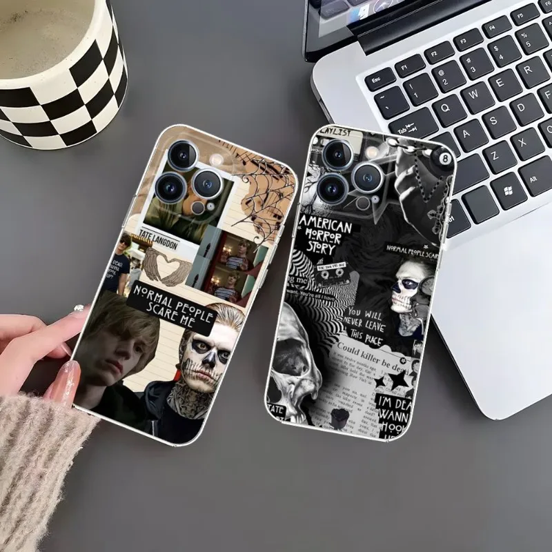 FHNBLJ Evan Peters For Iphone 12 Pro Max 13 Mini 11 14 X Xs Xr 6 6s 8 7 Plus Luxury Transparent Back Cover