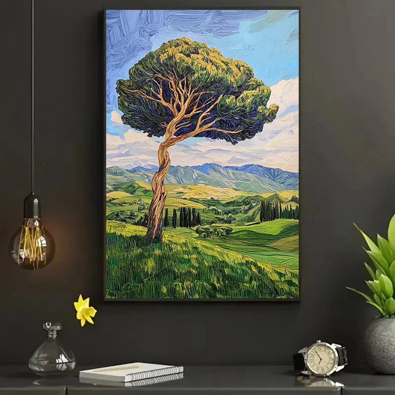 

500/1000/1200/2000PCS Puzzle Cypress Trees on The Grassland Jigsaw DIY Creative Stress Relief Toy Modern Home Wall Decor