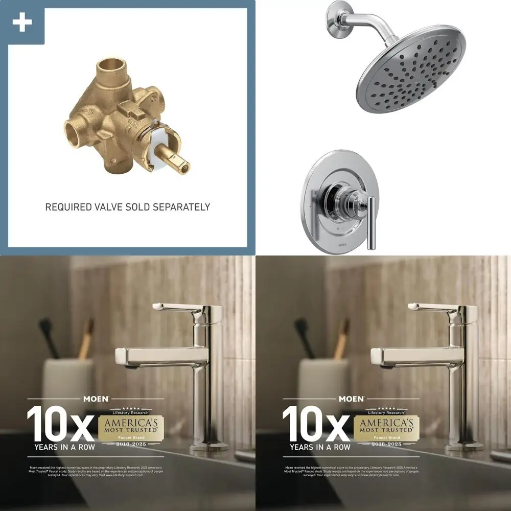 

8-Inch Rain Shower Trim with Posi-Temp Pure Balancing System