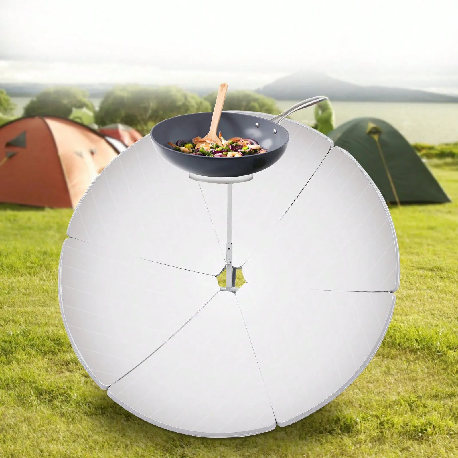 

Solar Cooker 59.05inch Parabolic Sun Oven Camp Stove Grill Camping Outdoor Cooking Grilling Barbeque