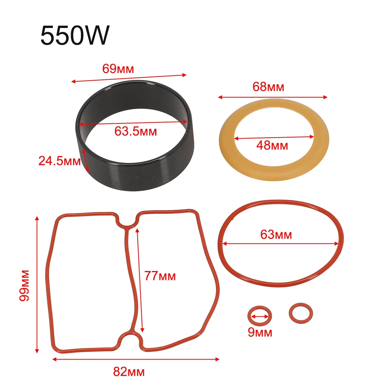 High Performance Replacement Cylinder And Piston Ring Set For Oil Mute Air Compressor Premium Quality Construction