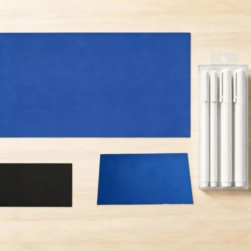 Reversible Desktop Pad in Blue and Black, Rubber Work Area for Mouse and Typing Equipment in Office, Study, and Gaming F19E