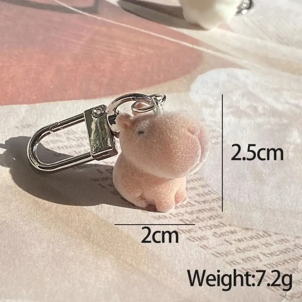 2025 Flocking Alpaca Resin Charms Fluffy Mini Capybara Phone Chains Jewelry Accessories 3D Elk Pendant