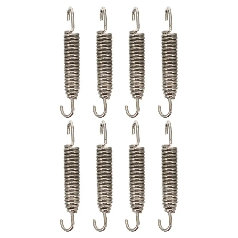 

8 Pcs Exhaust Pipe Spring Stainless Steel High Temp Resistance Vibration Reduction Universal Motorcycle Hook 65mm